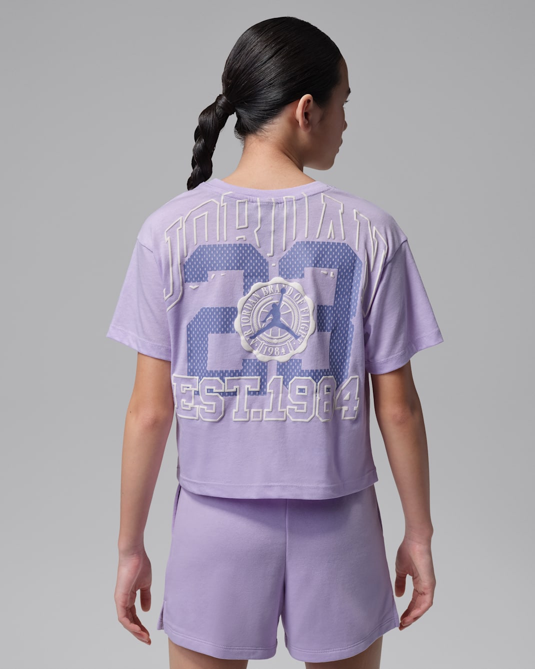 Jordan Big Kids' Secret Garden Collegiate T-Shirt - Violet Mist