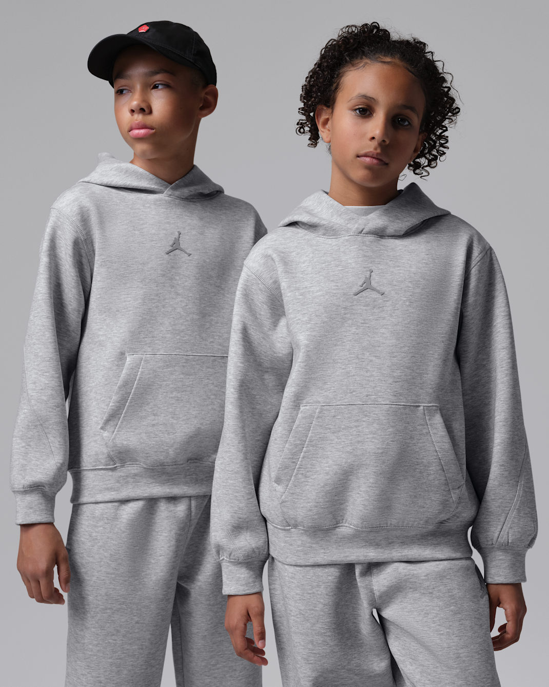 Jordan Sport Older Kids' Therma-FIT Pullover Hoodie - Light Grey Heather