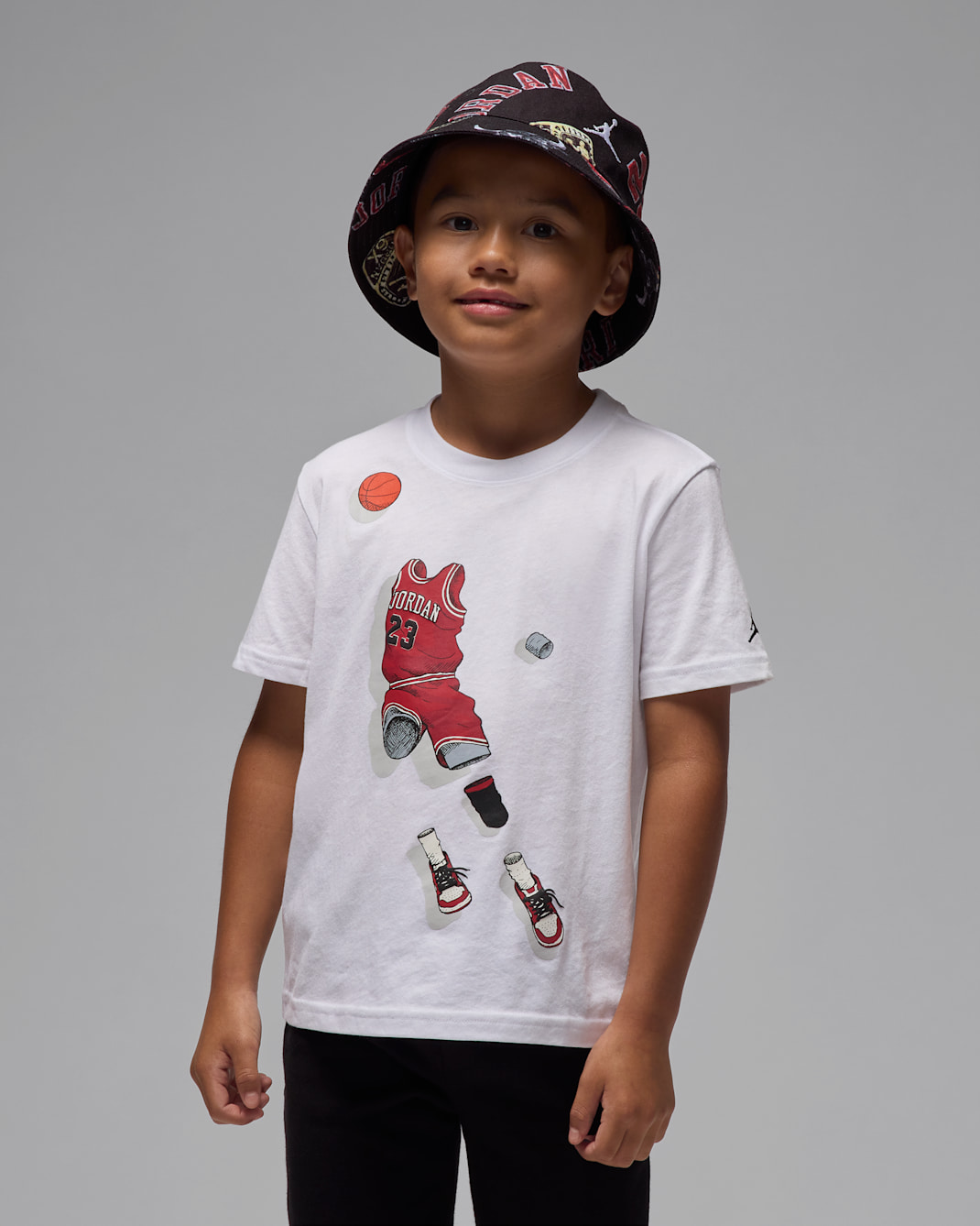 Playera Ghostman para niños talla pequeña Jordan - Blanco