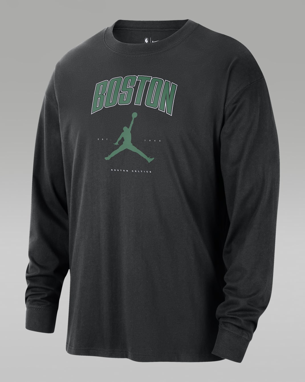 Boston Celtics Essential Jordan NBA-Longsleeve für Herren - Schwarz