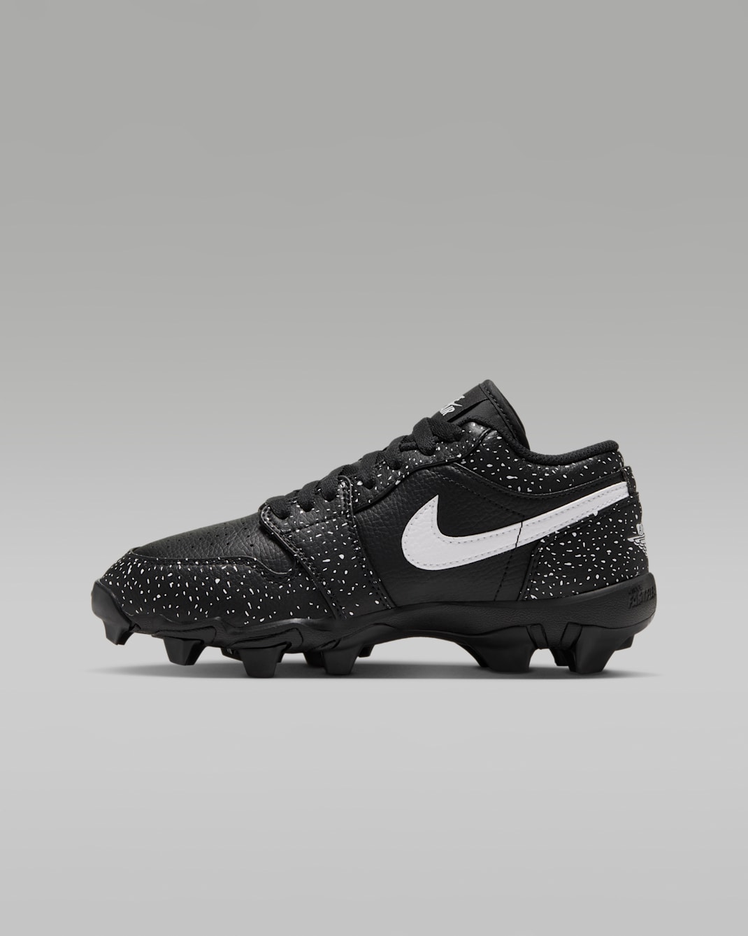 Jordan 1 Low Little/Big Kids' Cleats - Black/White