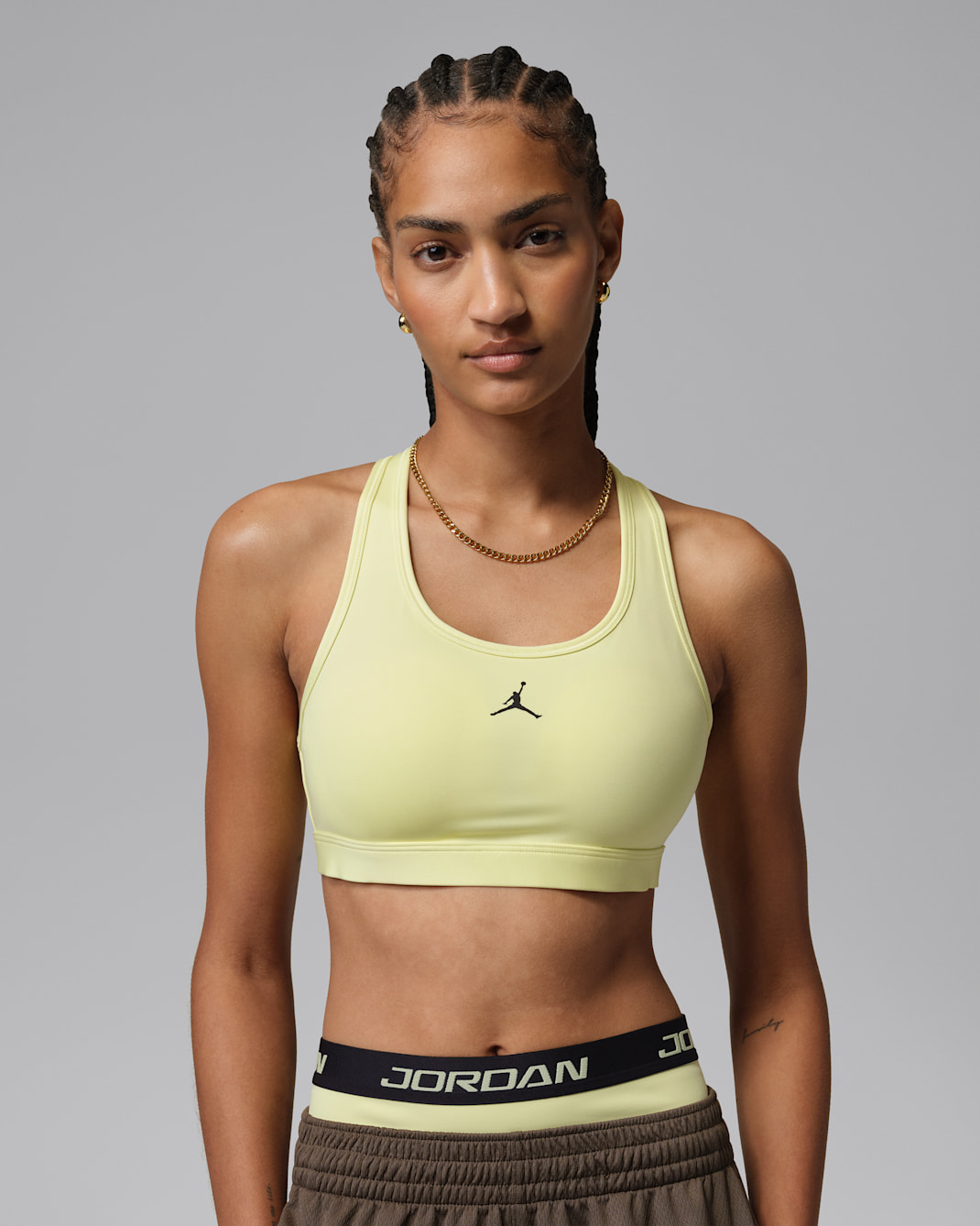 Jordan Sport Women's Medium-Support Padded Jumpman Bra - Luminous Green/Black