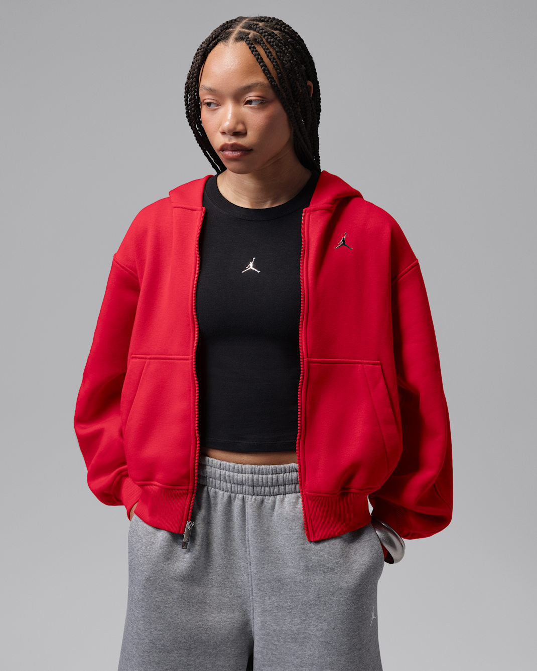 Jordan Brooklyn Women's Full-Zip Hoodie - Gym Red