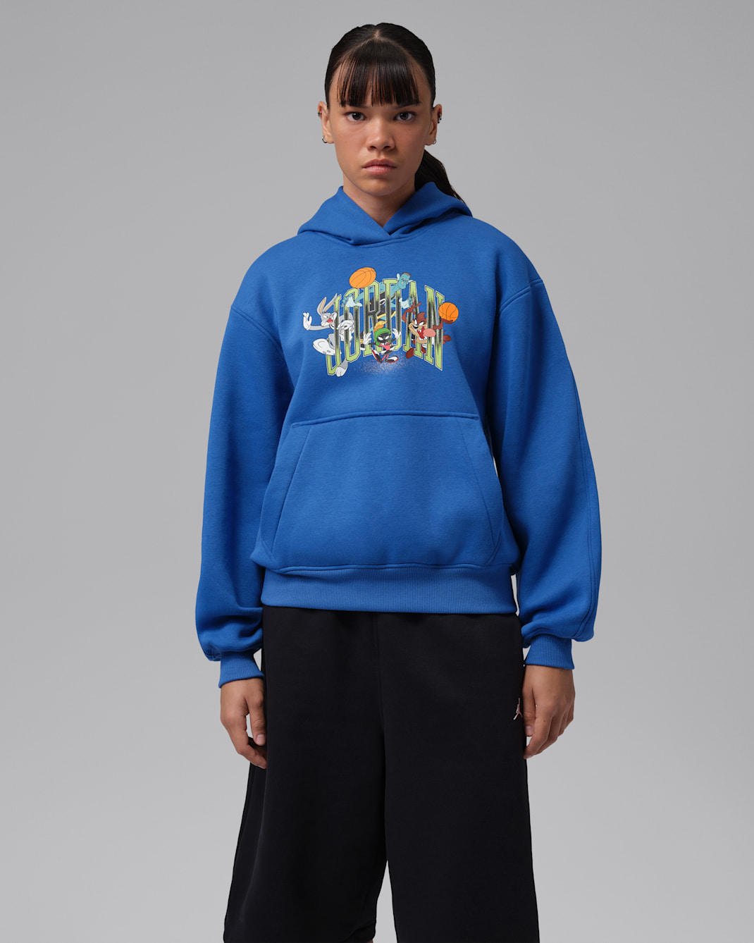 Jordan Space Jam fleecehettegenser til dame - Varsity Royal/Hvit
