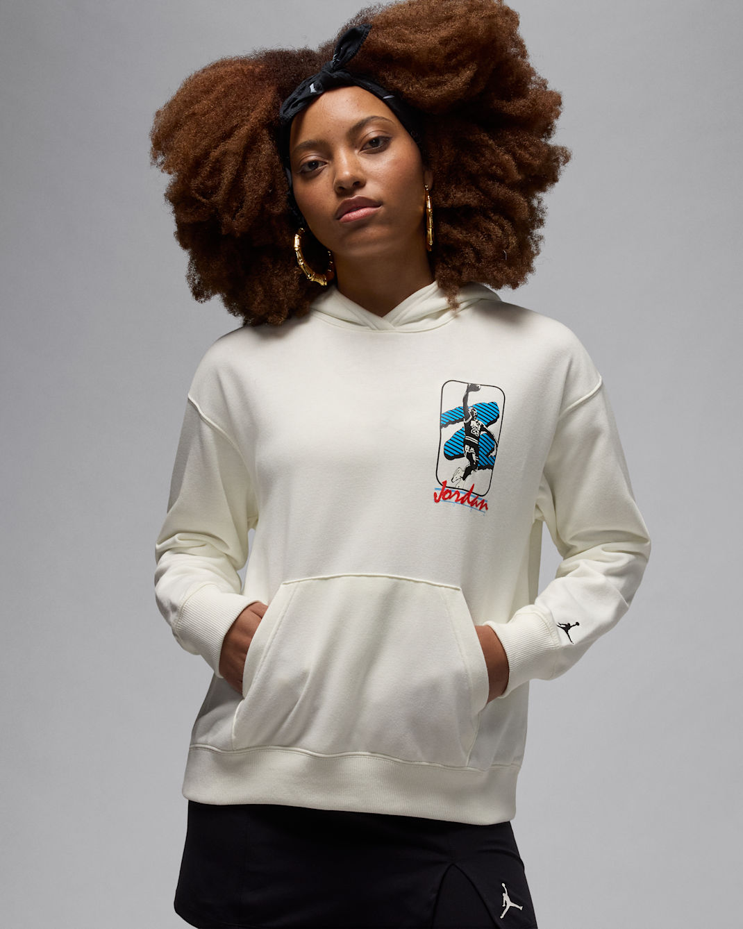 Jordan Brooklyn Fleece Women's Pullover Hoodie - Sail/Black
