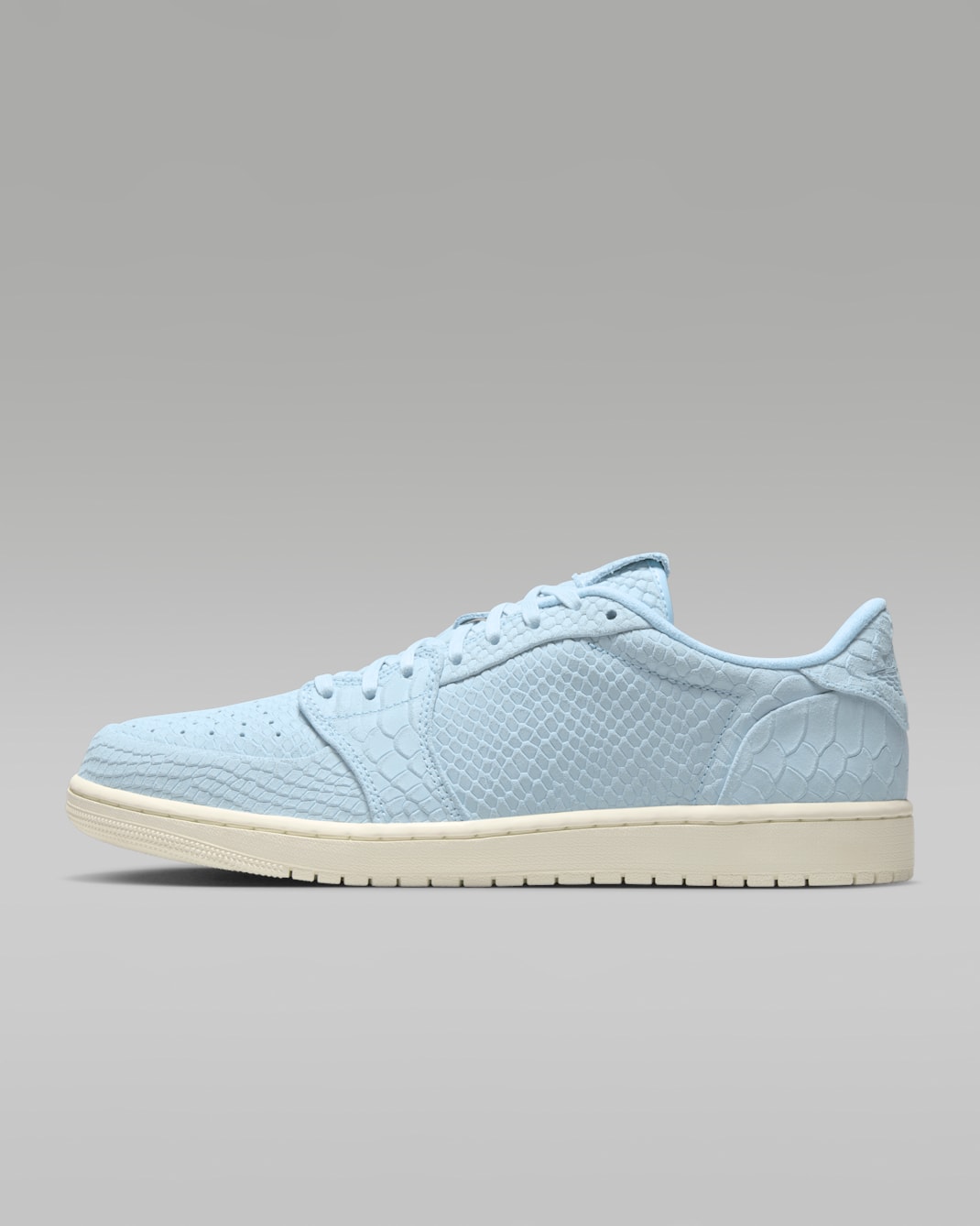 Air Jordan 1 Retro Low schoenen zonder Swoosh voor heren - Ice Blue/Sail/Ice Blue