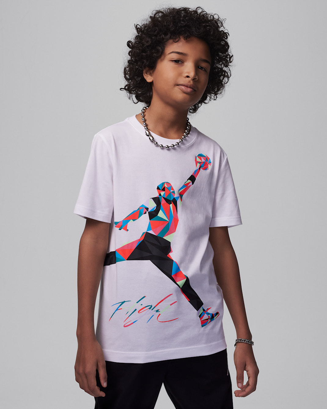 Playera con gráfico para niños talla grande Jordan Jumpman Heirloom - Blanco