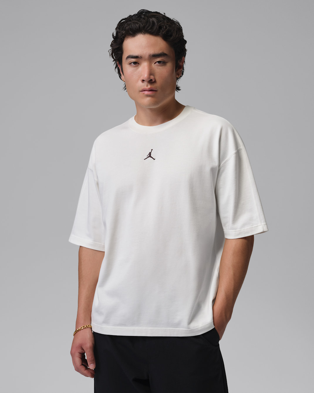 Jordan Flight Men's Heavyweight Short-Sleeve Top - Sail/Sail/Black