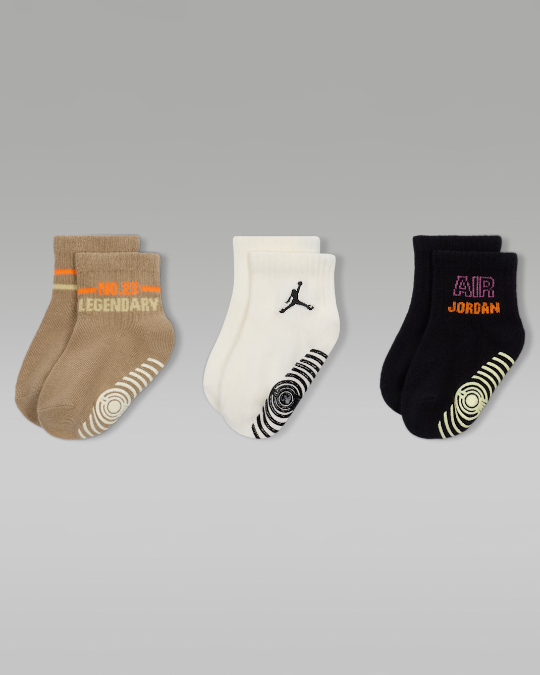 Calcetines de agarre para bebé Jordan Legendary (3 pares) - Caqui