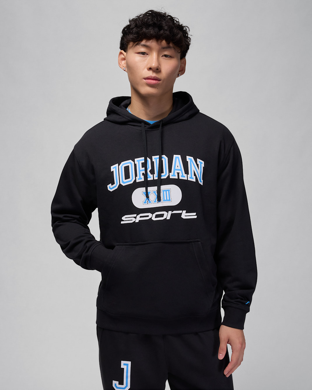 Jordan Sport Crossover Men's Dri-FIT Pullover Hoodie - Black/Legend Blue