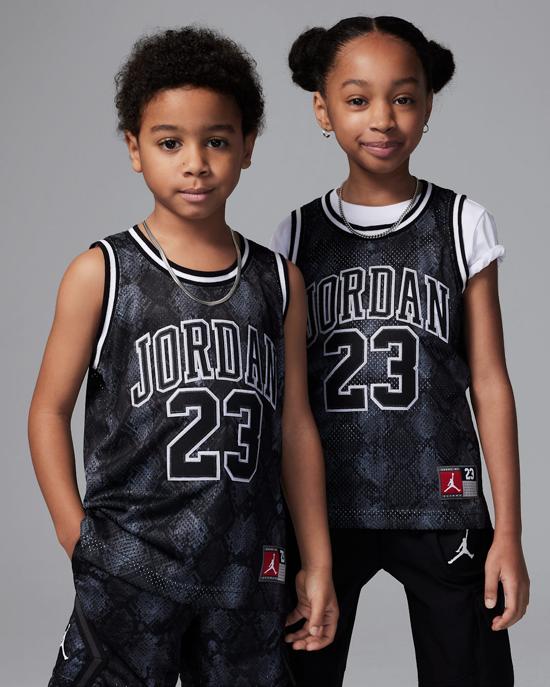 Jersey estampado para niños talla pequeña Jordan 23 - Gris hierro/Negro