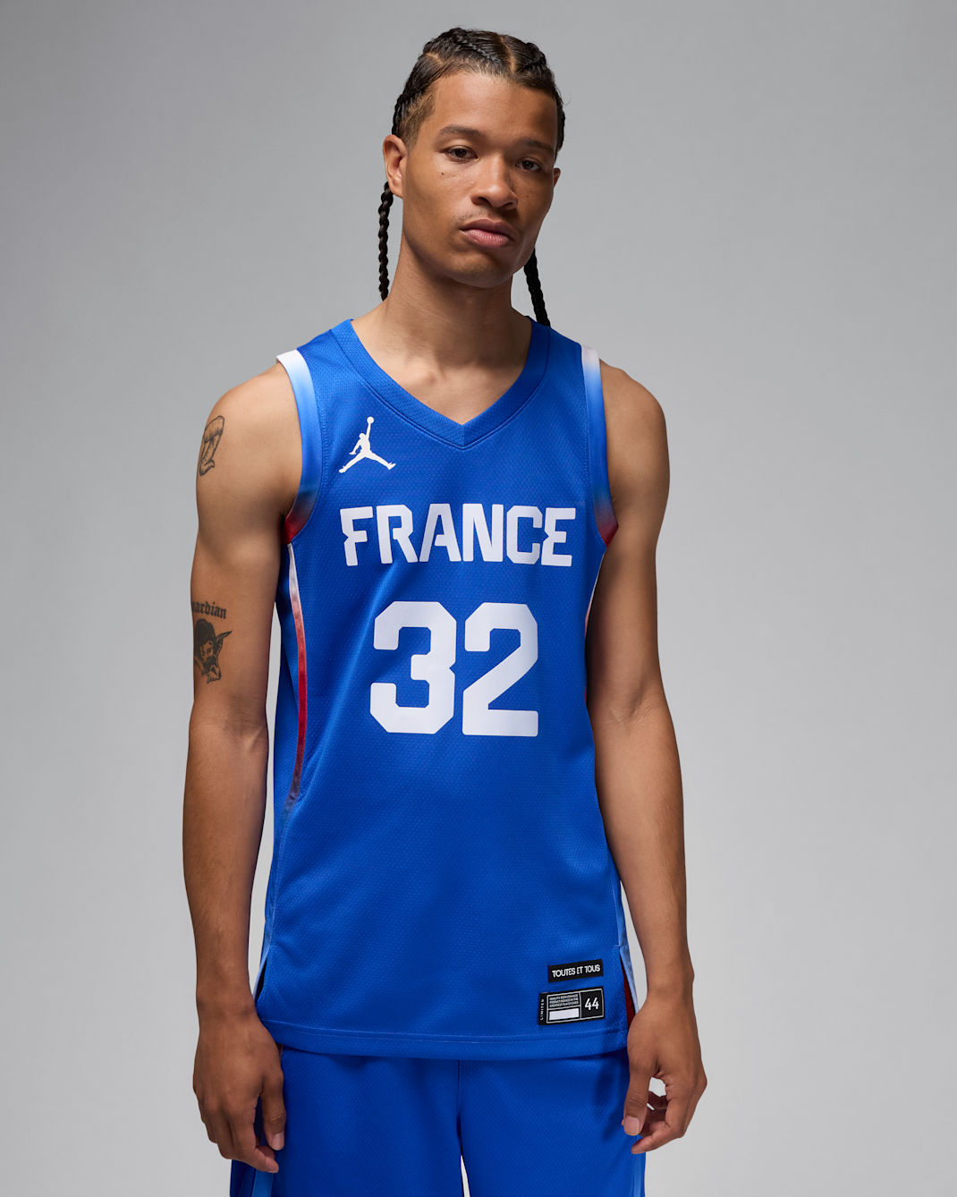 Jersey de básquetbol Jordan Replica para hombre Victor Wembanyama France Limited Road - Hiperroyal/Blanco