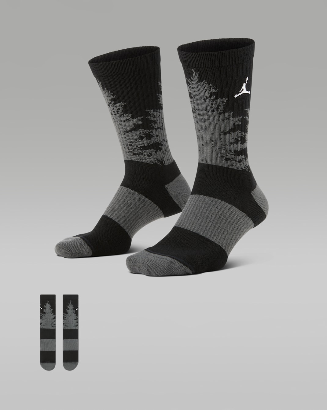 Jordan Everyday Crew Socks (1 Pair) - Black/Iron Grey/White