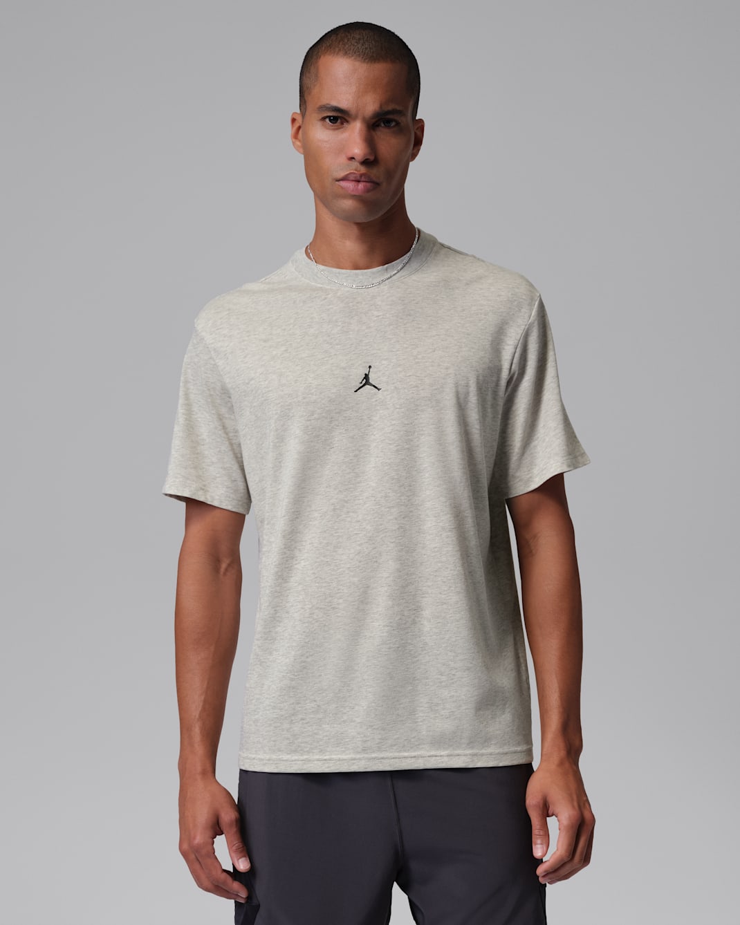 Jordan Sport Men's Dri-FIT Jumpman T-Shirt - Grey Heather/Black