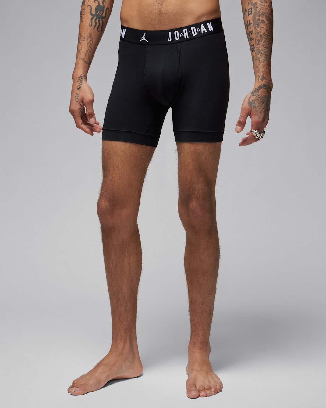 Jordan Men's Flight Cotton Core Boxer Briefs (3-Pack) - Black