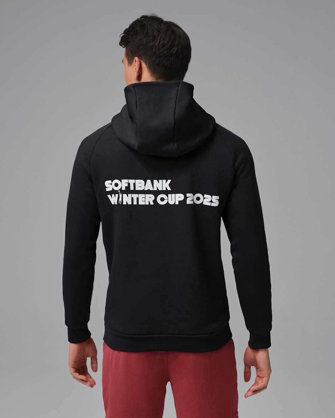 ジョーダン ソフトバンク ウィンターカップ 2025 メンズ グラフィック パーカー - ブラック