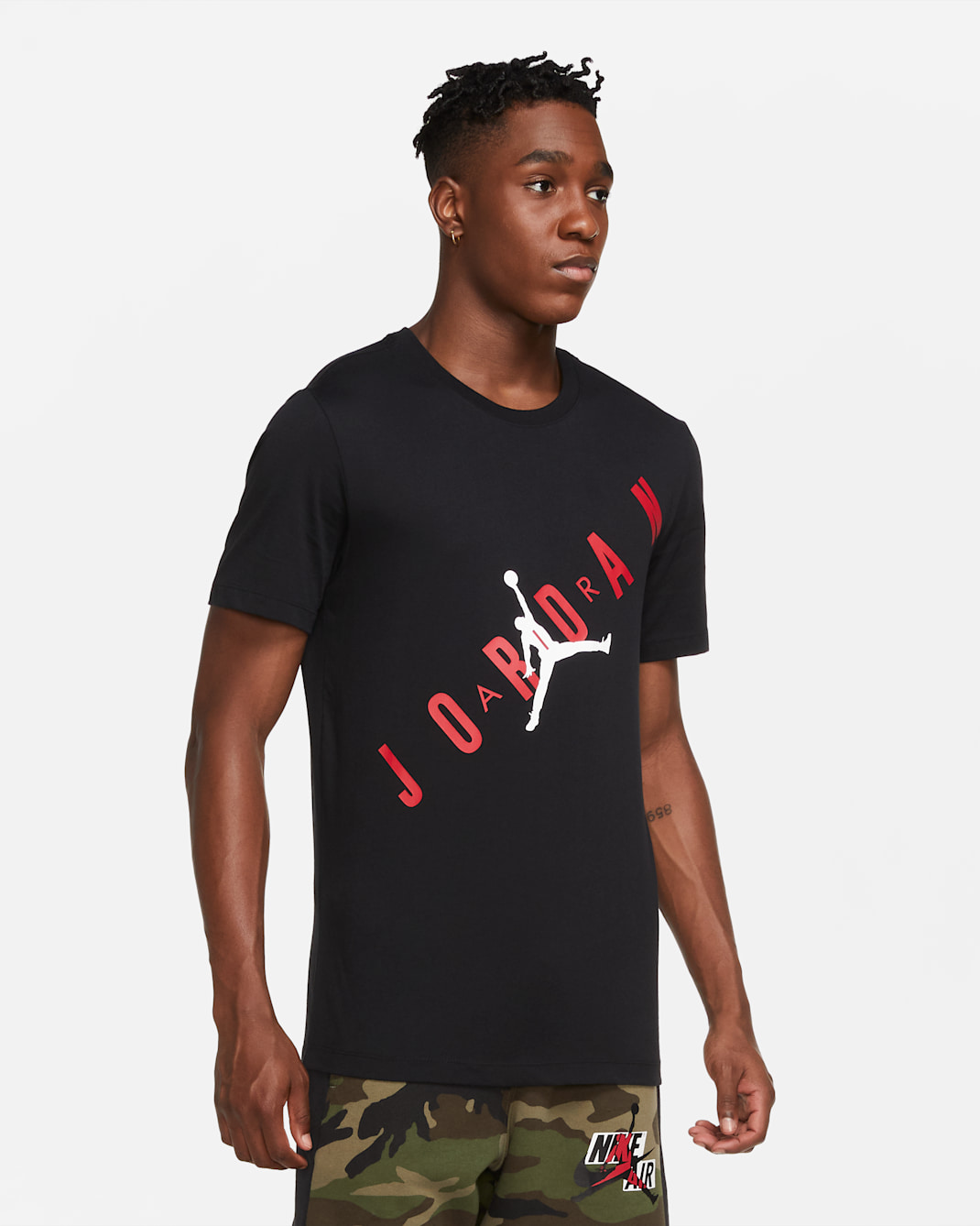 Jordan HBR Men's Short-Sleeve T-Shirt - Black/Gym Red/White