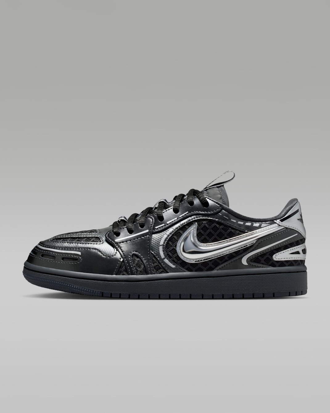 Air Jordan 1 Low Method of Make női cipő - Fekete/Fehér/Anthracite/Metallic Silver