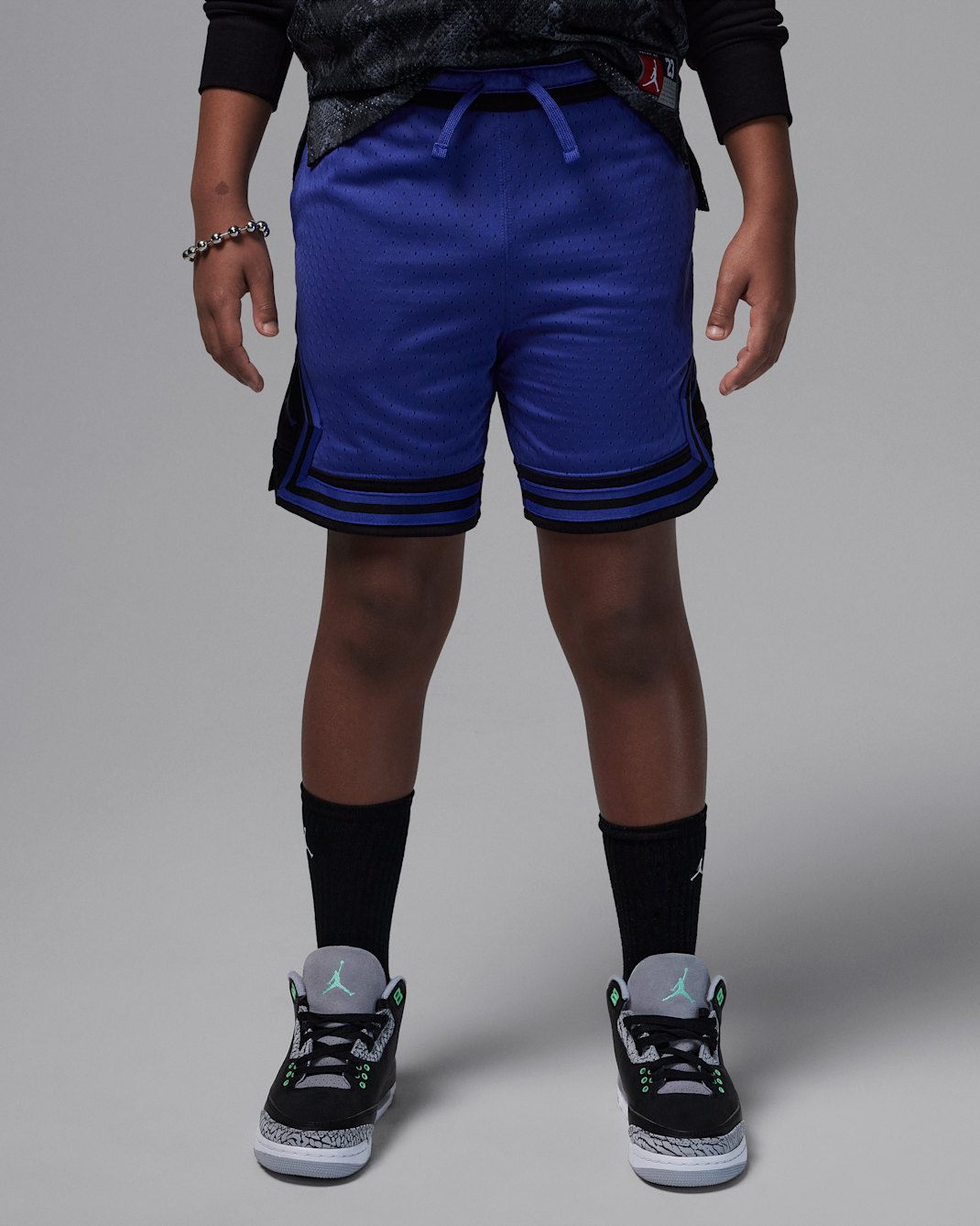 Jordan Sport Big Kids' Dri-FIT Diamond Shorts - Purple Comet