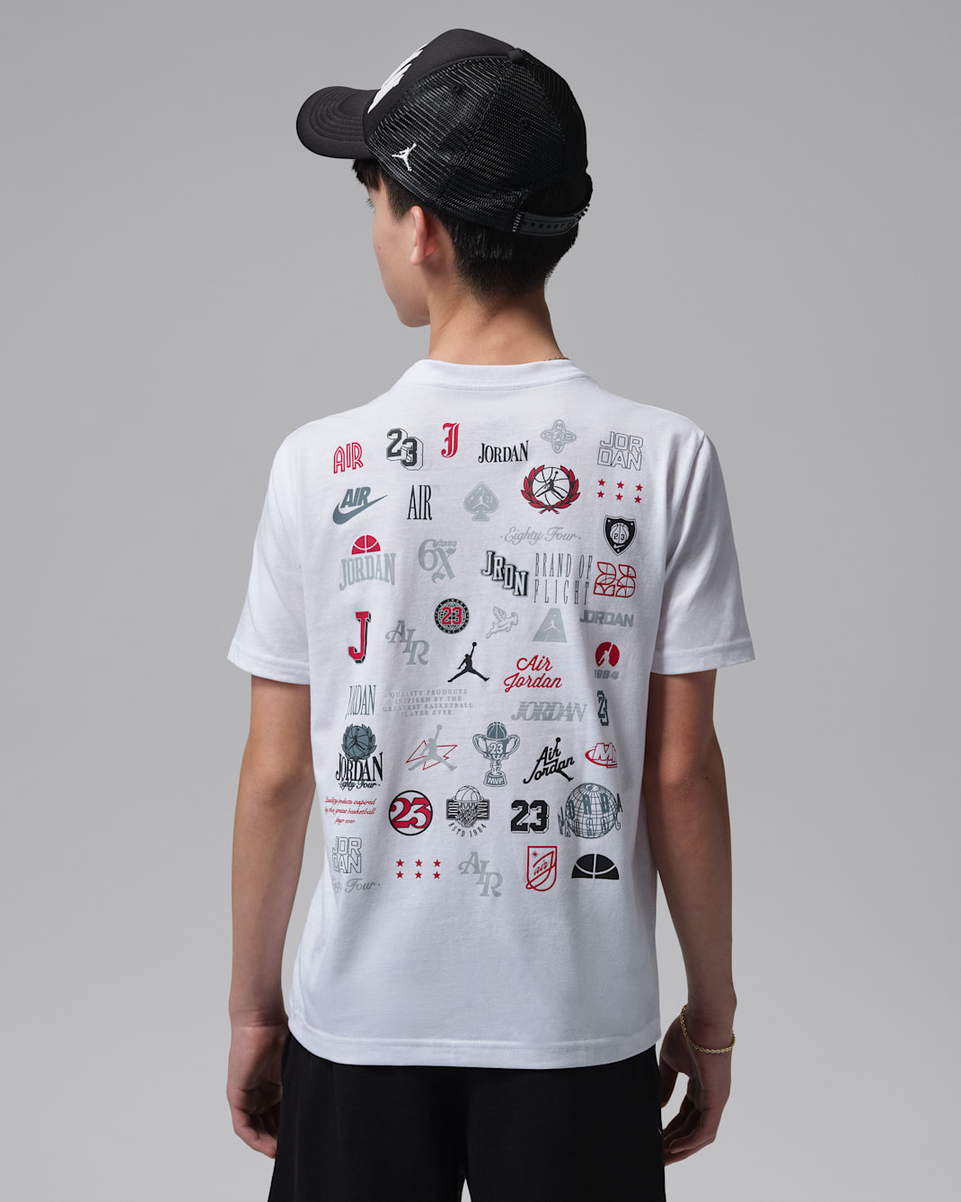 조던 주니어 오버타임 티셔츠 - 화이트