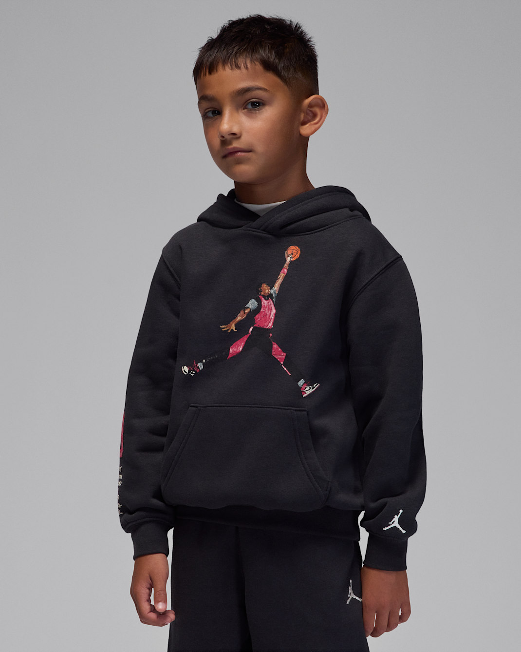 Sudadera con gorro sin cierre Sketch para niños talla pequeña Jordan - Sombrío apagado