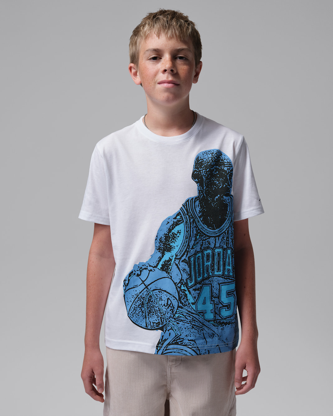 Jordan Big Kids' 45 Drive T-Shirt - White