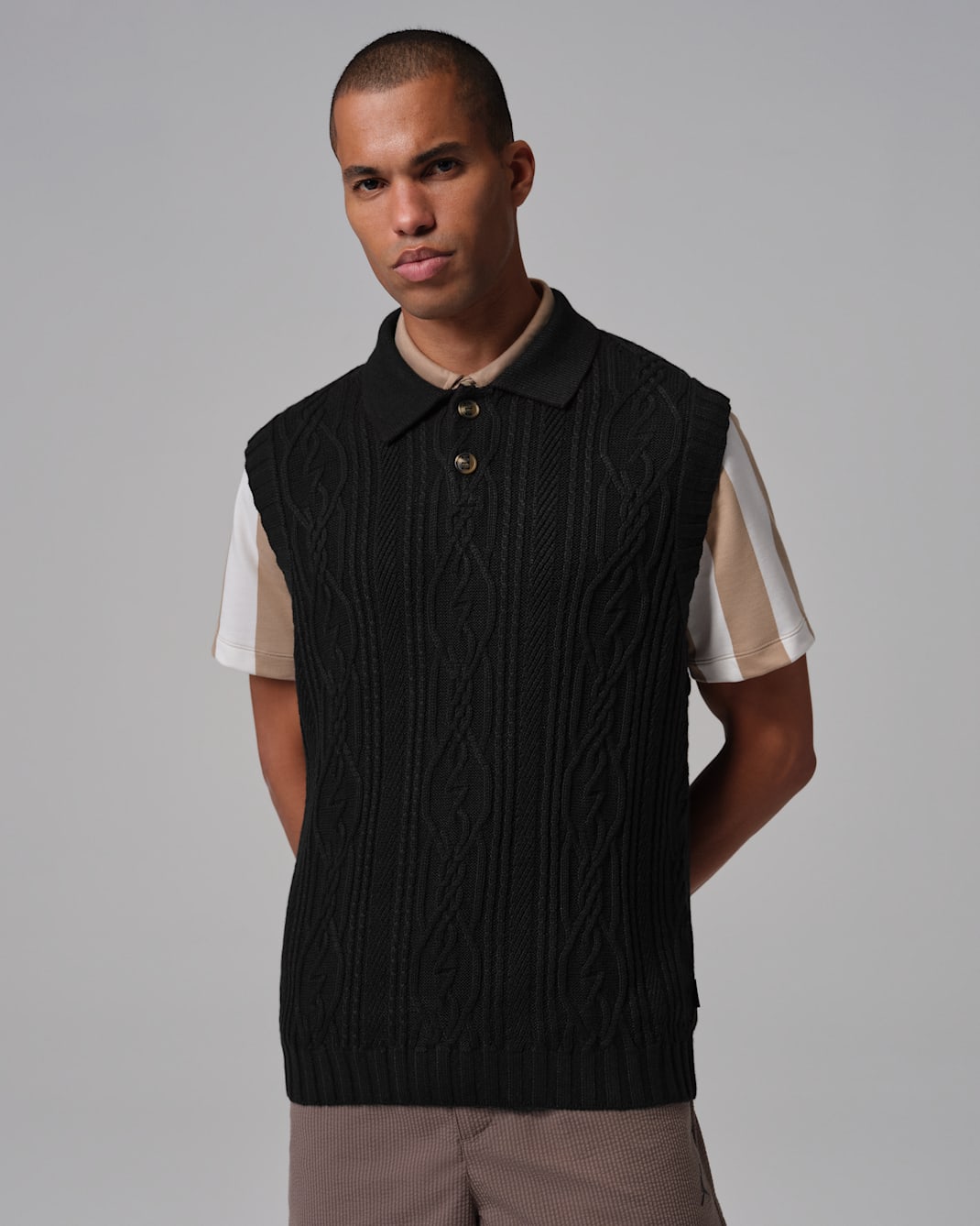 ジョーダン スポーツ メンズ ゴルフセーターベスト - ブラック