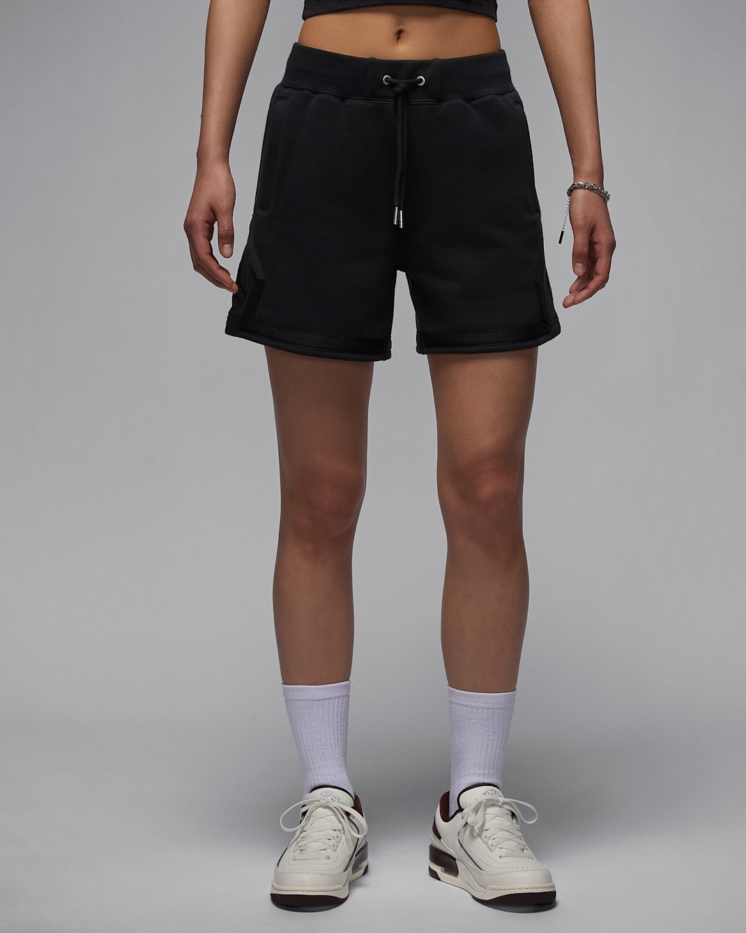Jordan Flight Fleece Women's French Terry Diamond Shorts - Black/Black