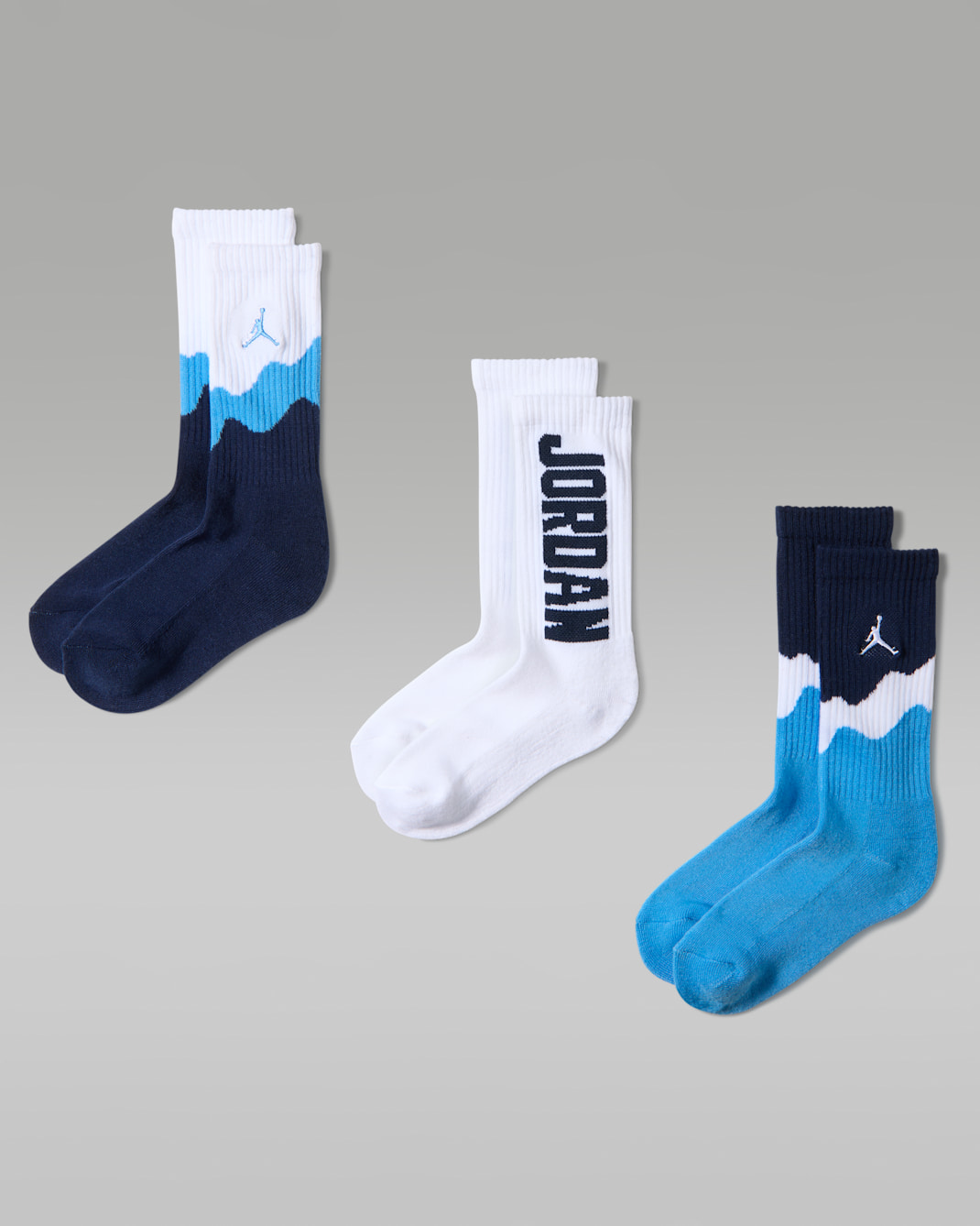 Jordan Kids' Retro Crew Socks (3 Pairs) - Midnight Navy