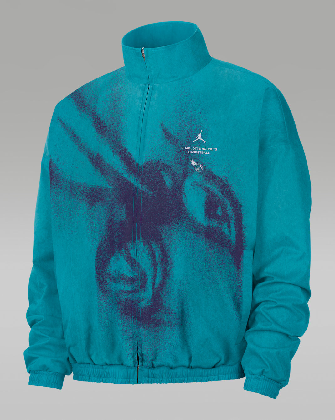 Charlotte Hornets Standard Issue Men's Basketball Woven Jacket - Rapid Teal/New Orchid