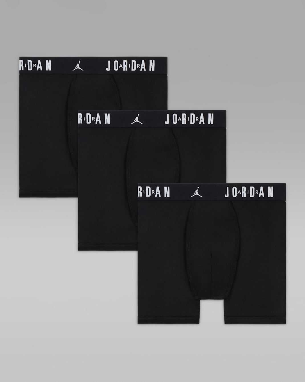 Jordan Dri-FIT Big Kids' Flight Poly Boxer Briefs (3-Pack) - Black