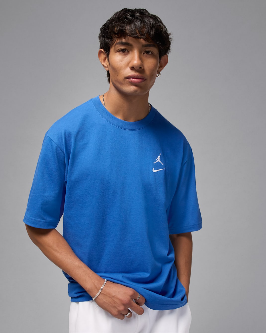 Jordan Brooklyn Men's T-Shirt - Sport Blue/White