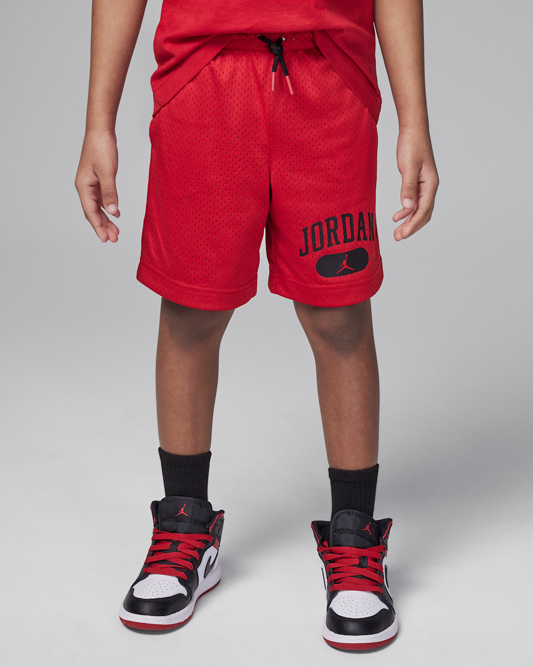 Jordan Little Kids' Mesh PE Shorts - Gym Red