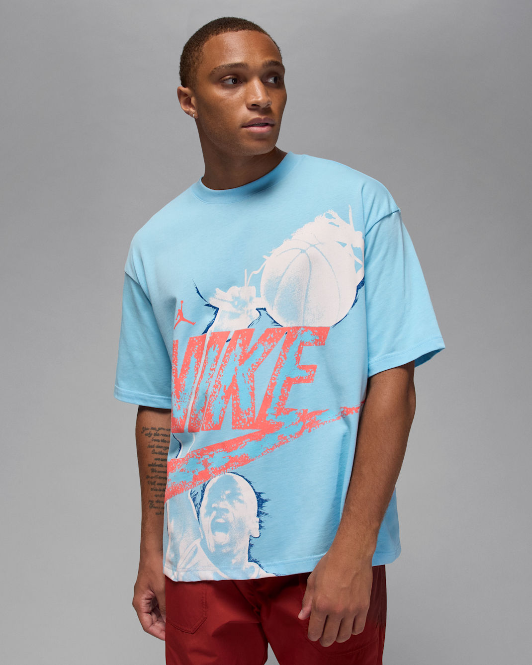 Jordan Neuauflage Oversize-T-Shirt (Herren) - Blue Chill/Hot Punch