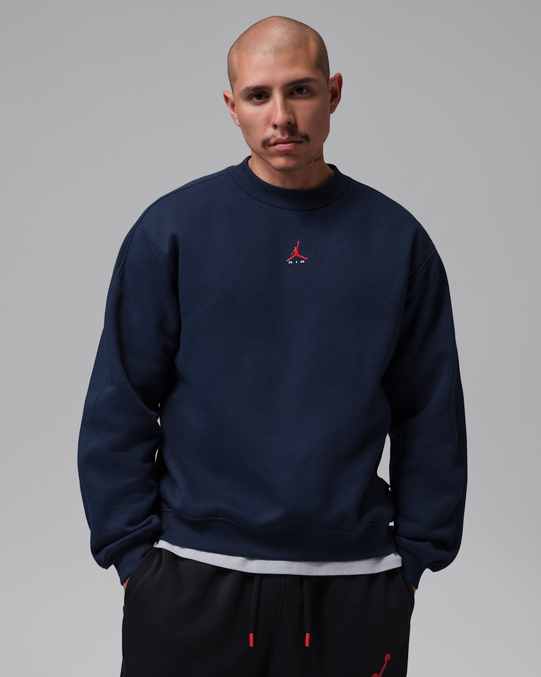 Jordan Brooklyn Men's Crew-Neck Sweatshirt - College Navy/University Red