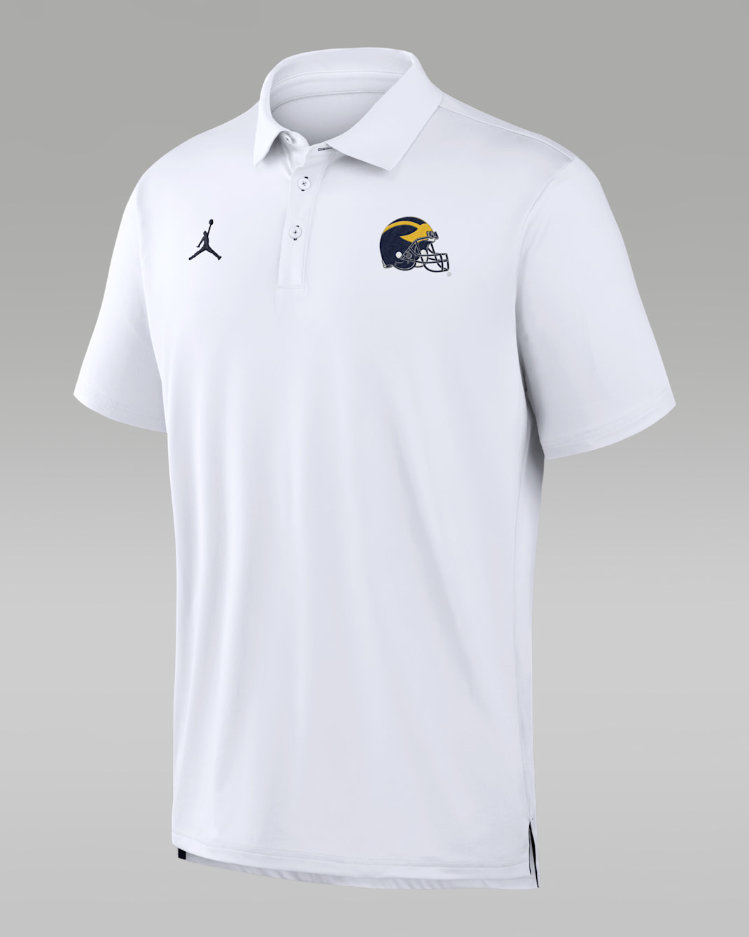 Michigan Tour Men's Jordan Brand Dri-FIT College Polo - White/College Navy