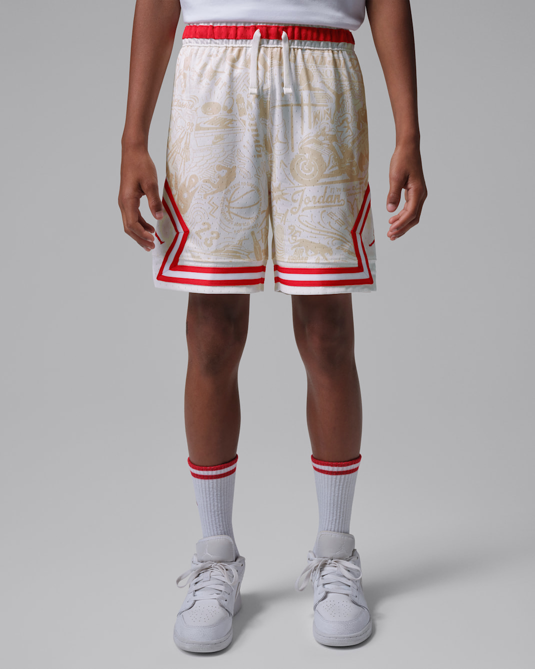 Jordan Older Kids' Dri-FIT Printed Sport Diamond Shorts - Phantom