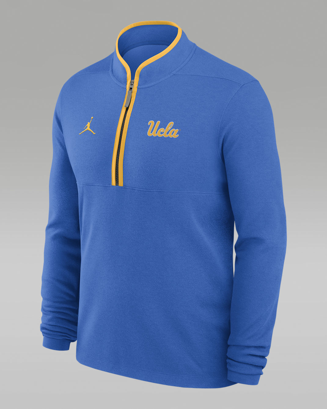 UCLA Victory Men's Jordan Brand Dri-FIT College 1/2-Zip Long-Sleeve Top - Light Blue