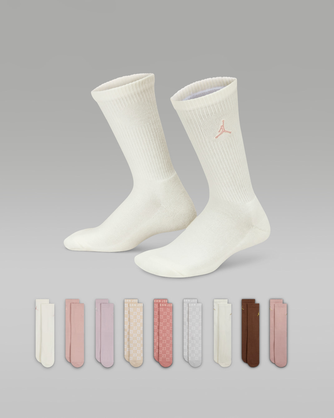 Jordan cadeauverpakking voor de feestdagen met crewsokken voor kids (9 paar) - Sail