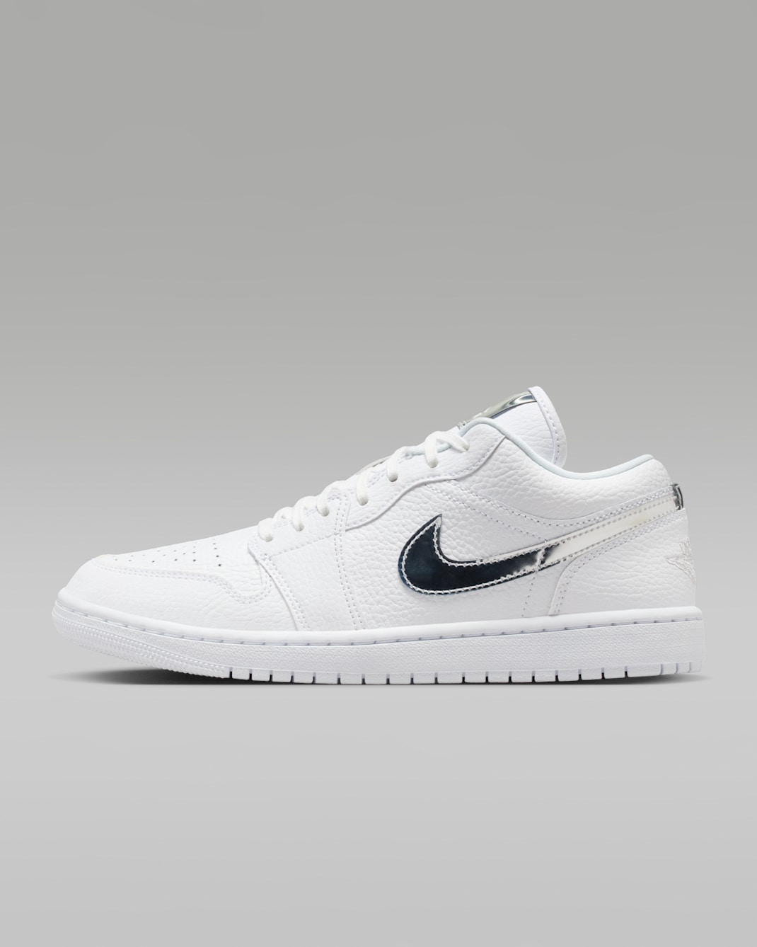 Air Jordan 1 Low SE Women's Shoes - White/White/Metallic Silver/White