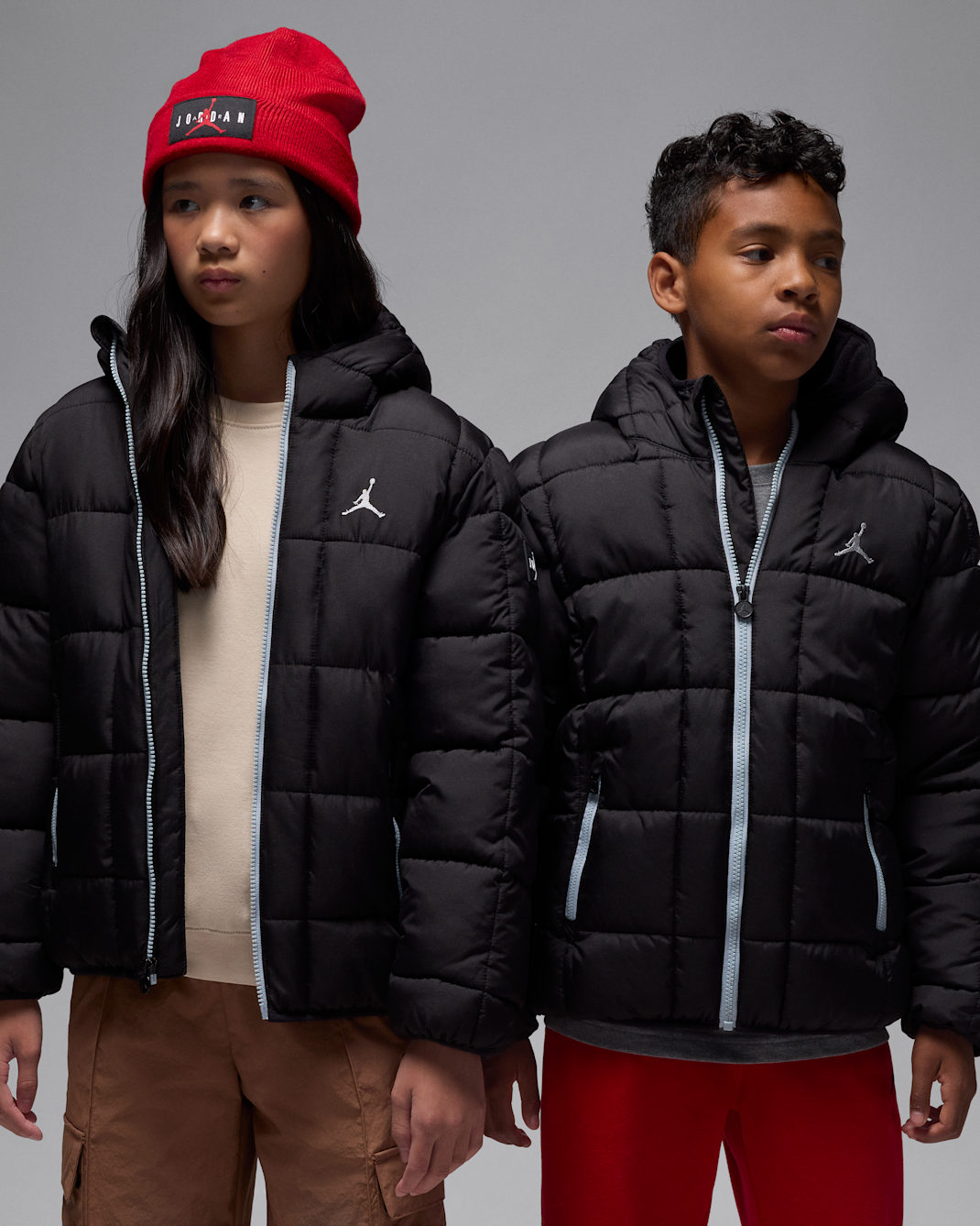 Jordan Big Kids' Essential Midweight Puffer - Black