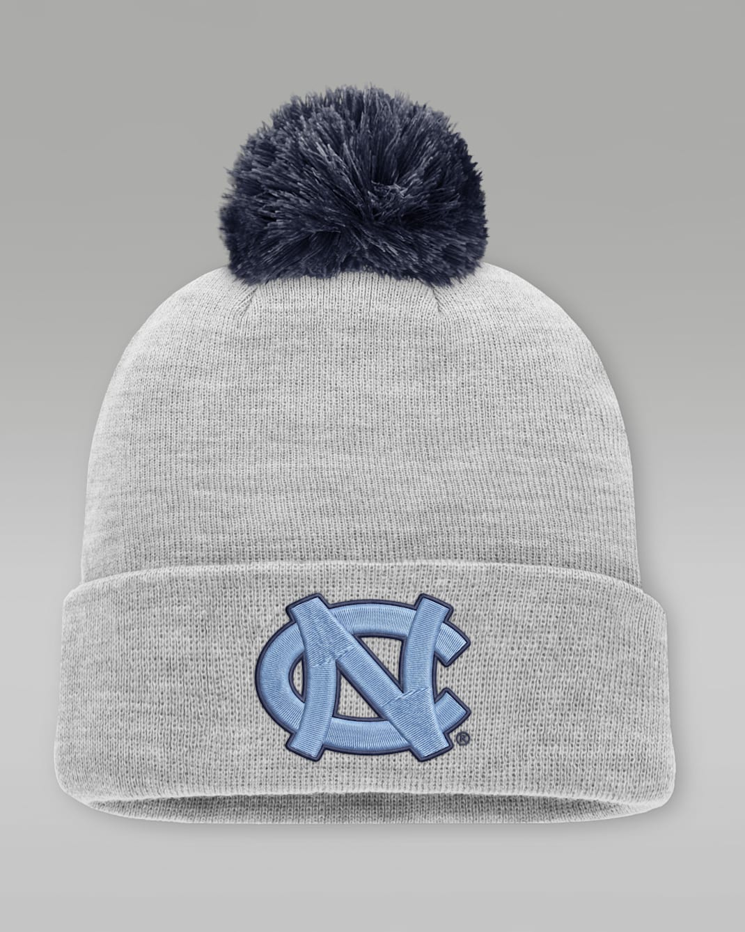 North Carolina Peak Men's Jordan Brand College Cuffed Beanie - Grey Heather