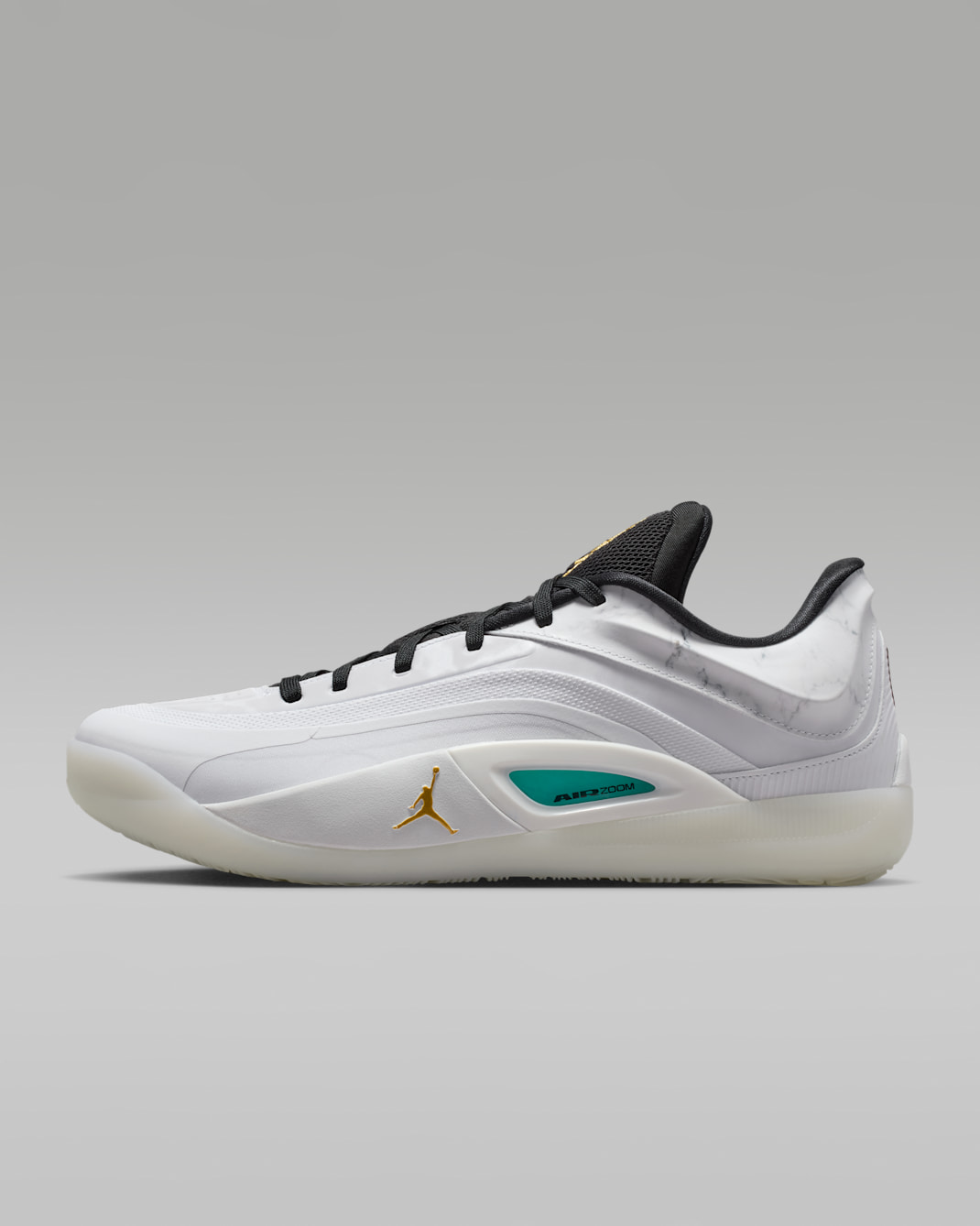 Tenis de básquetbol Zion 4 - Blanco/Negro/Hiperjade/Oro metalizado