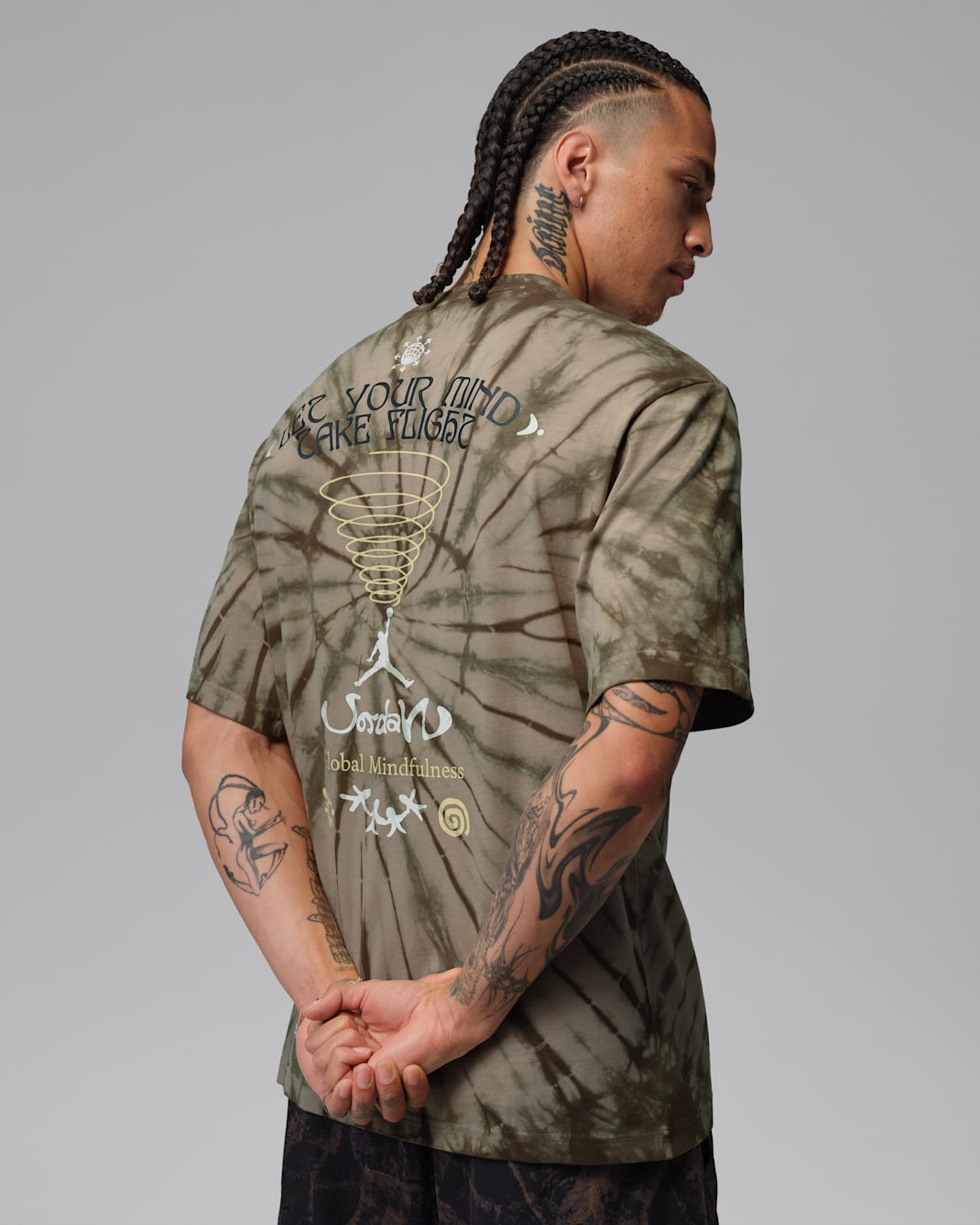 Jordan Brooklyn Men's Tie-Dye Festival T-Shirt - Khaki