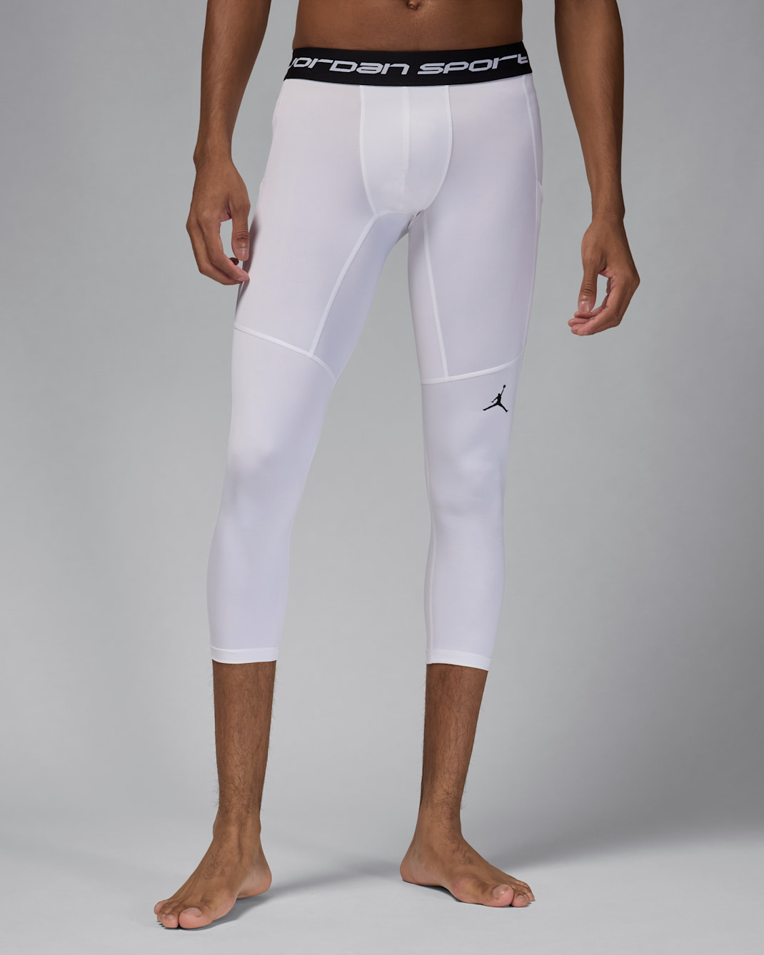Jordan Sport Men's Dri-FIT 3/4-Length Tights - White/Black