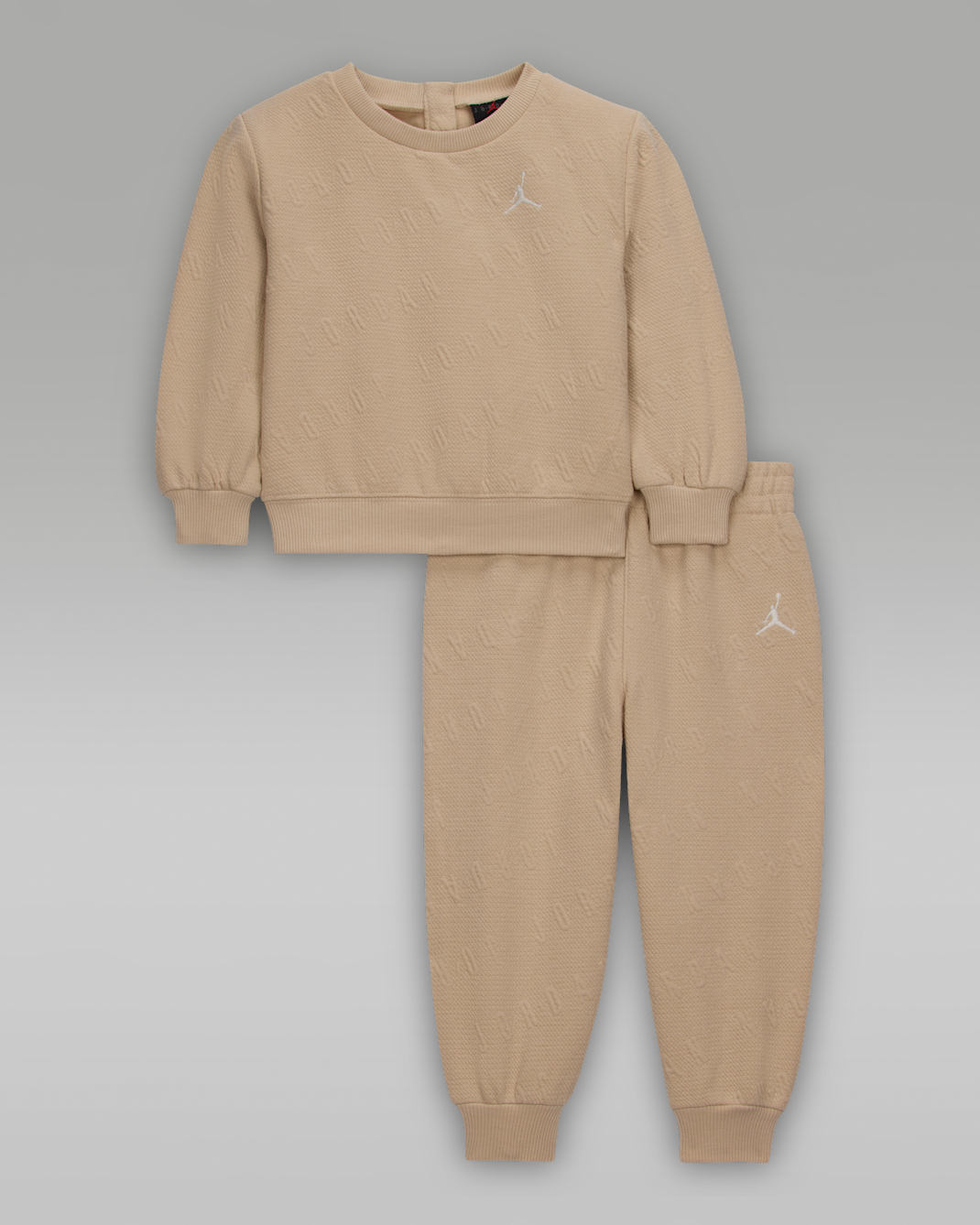 Jordan Baby (12-24M) 2-Piece Bubble Knit Crew Set - Brown