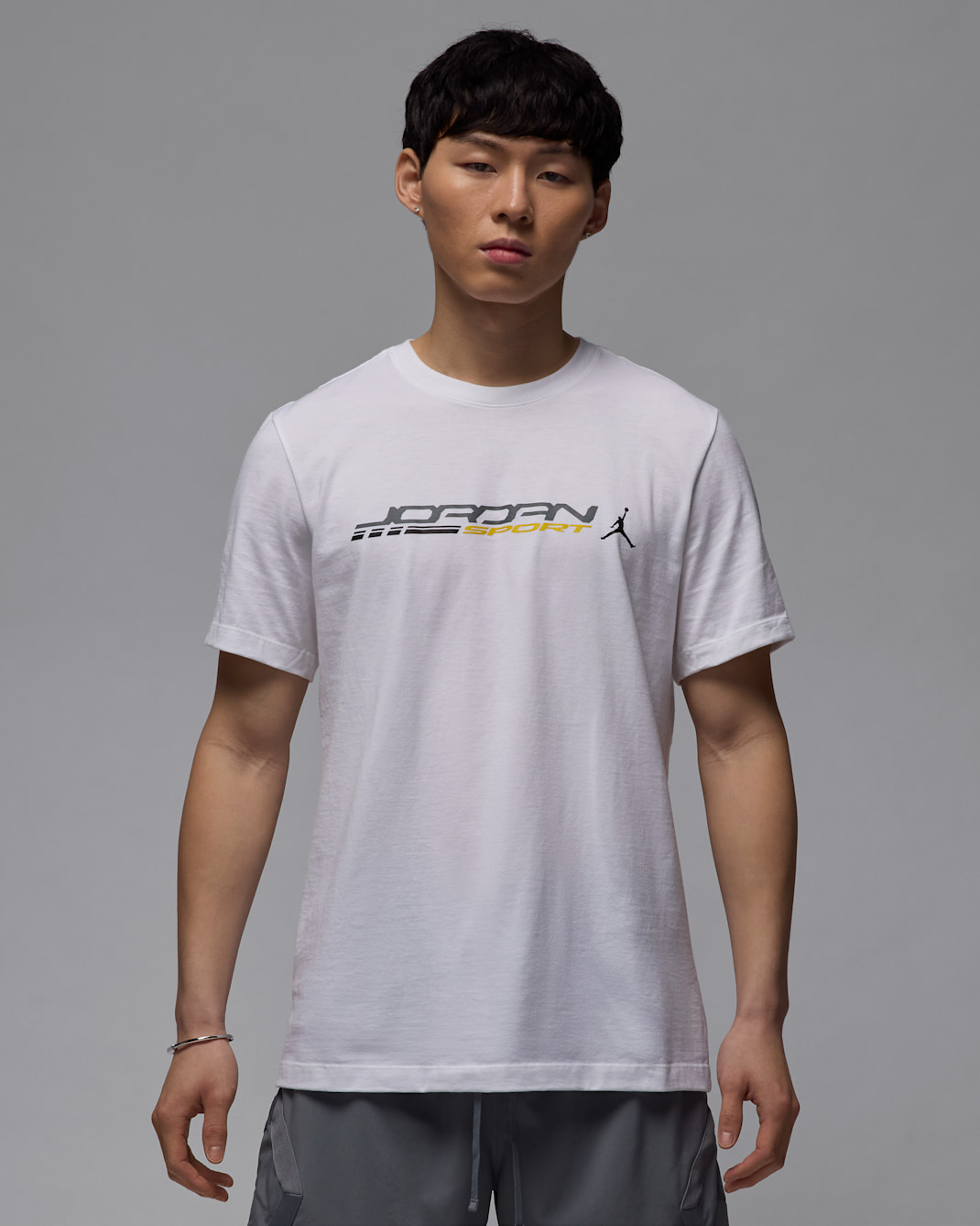 ジョーダン メンズ クルーネック Tシャツ - ホワイト/スモークグレー