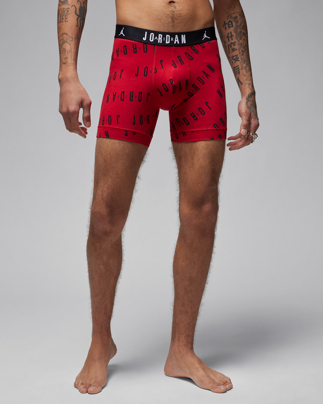 Jordan Dri-FIT Cotton Essentials Men's Flight Boxer Briefs (2-Pack) - Gym Red