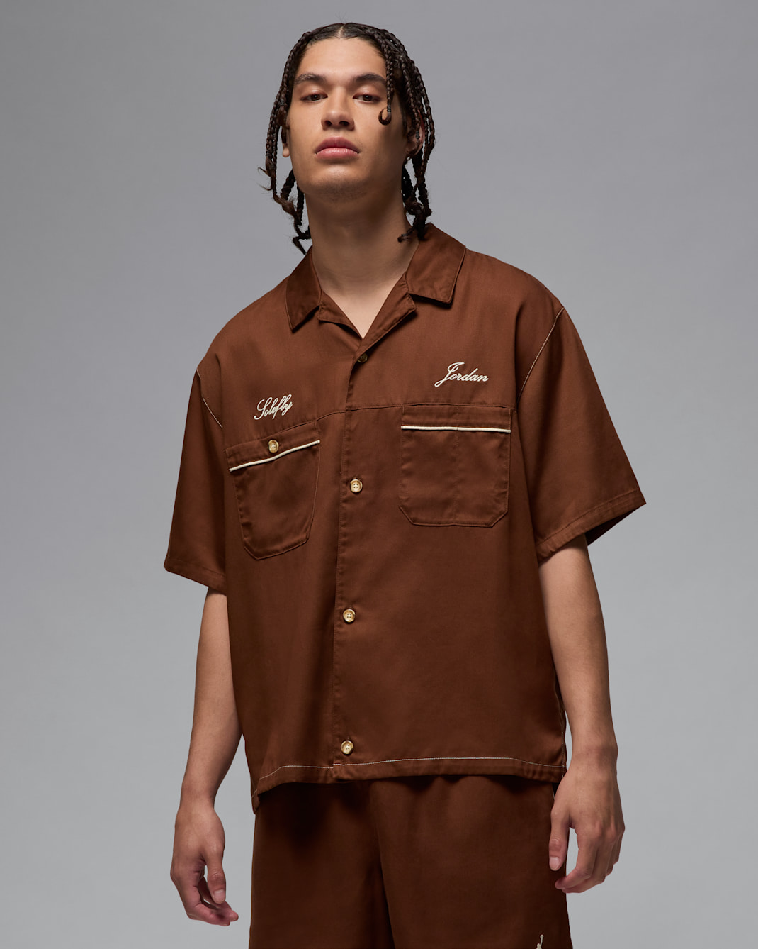 ジョーダン x ソールフライ メンズ バリスタ シャツ - カカオワオ/フォスル