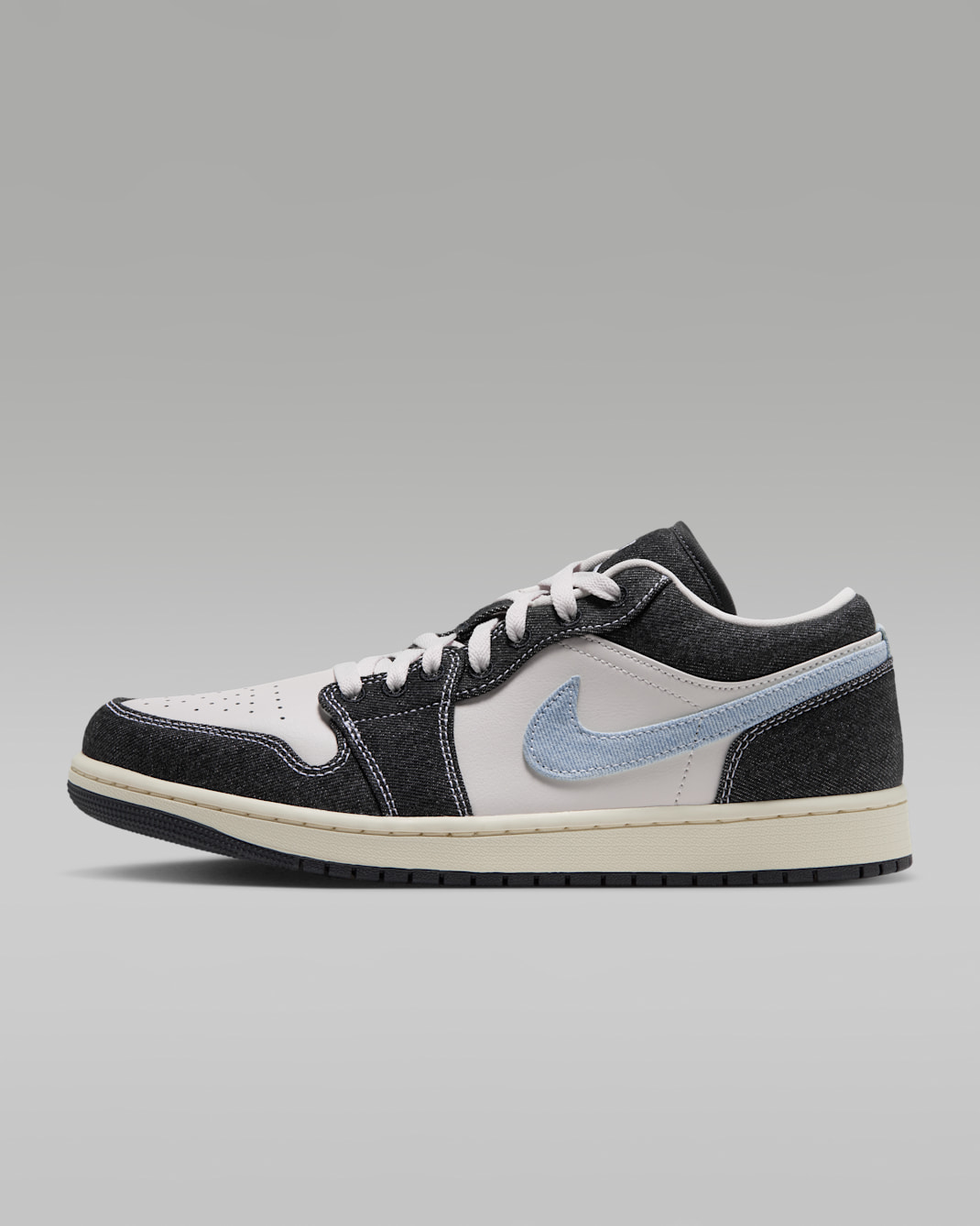 Air Jordan 1 Low SE-sko til mænd - Phantom/Coconut Milk/sort/Light Armory Blue